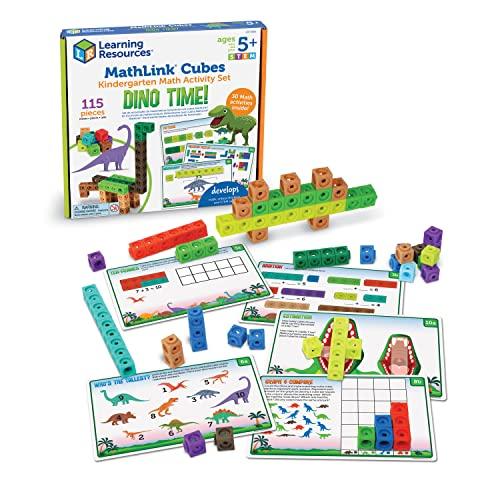 Dino Time! Mathlink Cubes Kindergarten Math Activity Set (Learning