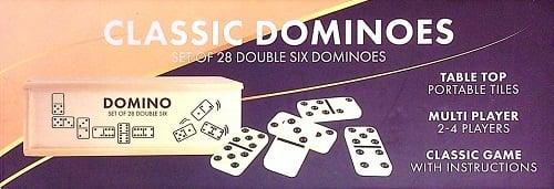 Classic Dominoes: Set of 28 Double Six Dominoes