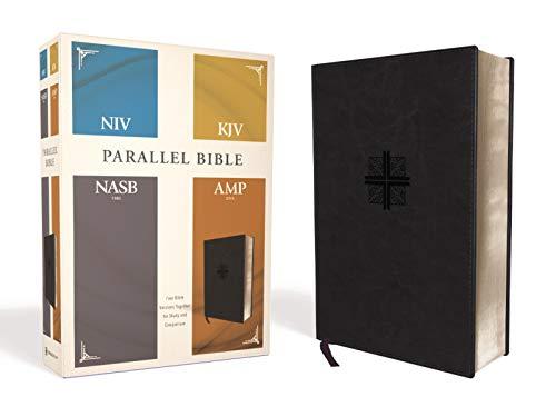 NIV, KJV, NASB, Amplified, Parallel Bible (Black Leathersoft)