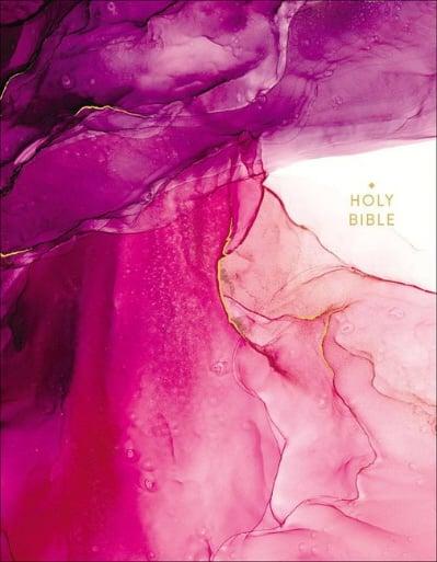 NIV, Artisan Comfort Print Collection Bible (Pink/Cloth Over Board)