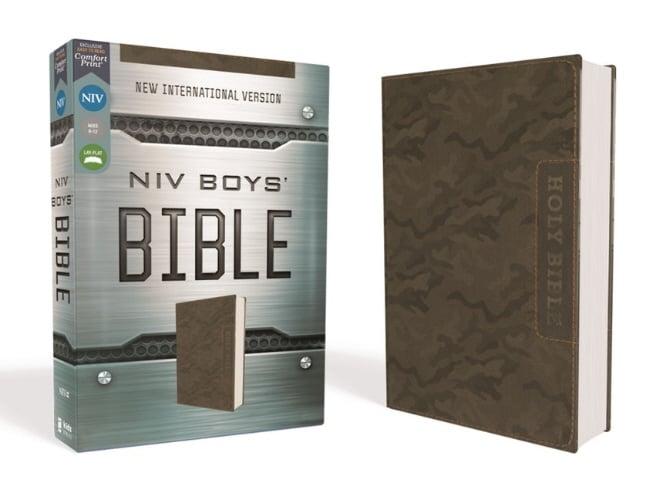 NIV, Comfort Print Boys' Bible (Brown Camo, Leathersoft)