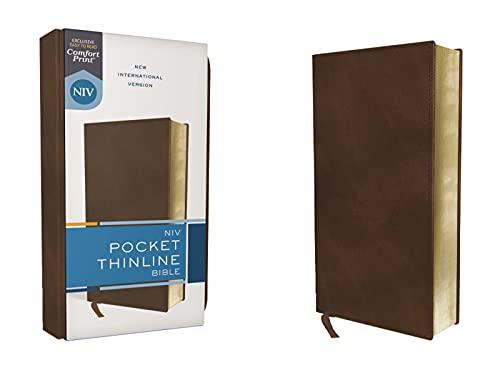 NIV Pocket Thinline Bible (Brown Leathersoft)