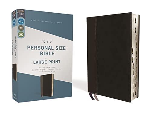 NIV, Large Print, Personal Size Bible (Thumb-Indexed, Black Leathersoft)