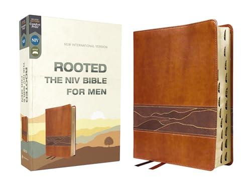 Rooted: The NIV Bible for Men (Thumb Index, Brown Leathersoft)
