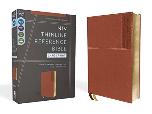 NIV, Large Print Thinline Reference Bible (Brown Leathersoft)