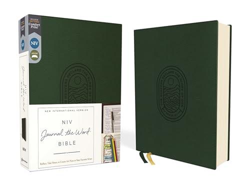 NIV, Journal the Word Bible (Green, Leathersoft)