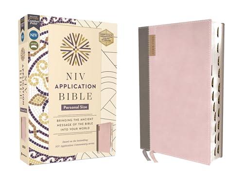 NIV, Personal Size Application Bible (Thumb Indexed, Pink/Gray Leathersoft)