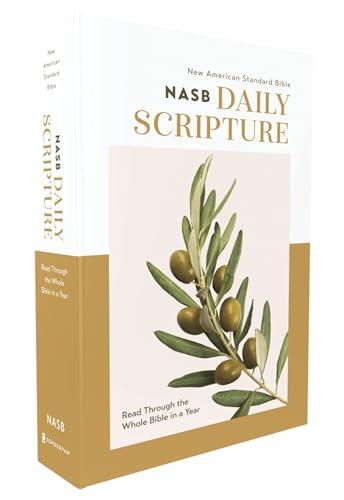 NASB, Daily Scripture (Paperback, White/Olive)
