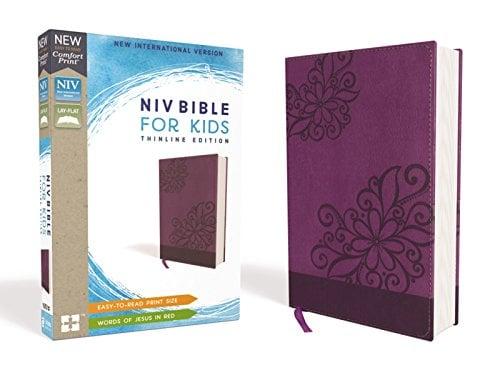 NIV Thinline Bible For Kids (Purple Leathersoft)