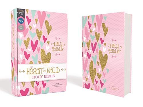 NIV, Comfort Print Heart of Gold Holy Bible (Hearts Hardcover)