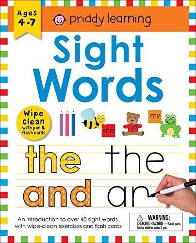 Sight Words Wipe Clean Workbook With Pen & Flash Cards