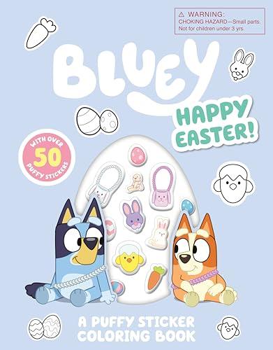 Happy Easter! A Puffy Sticker Coloring Book (Bluey)