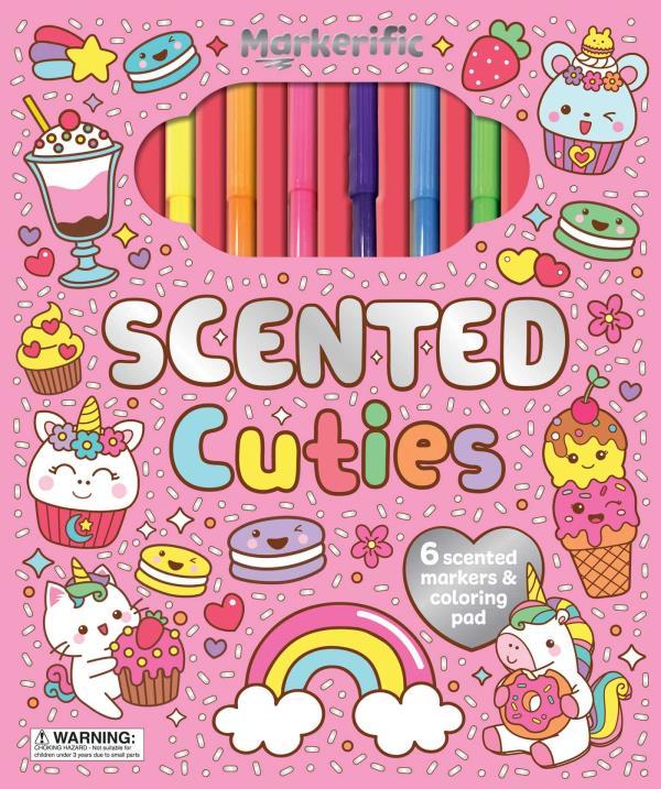 Scented Cuties: 6 Scented Markers & Coloring Pad (Markerific)