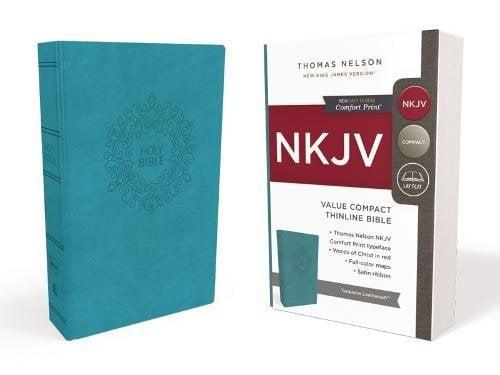 NKJV Value Compact Thinline Bible (6163-Turquoise Leathersoft)