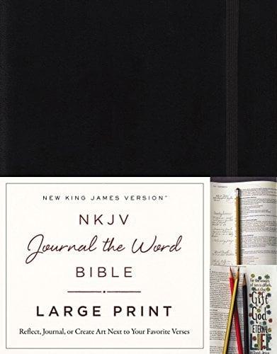 NKJV Journal the Word Bible (6582, Large Print, Black)