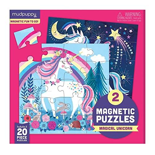Magical Unicorn: 2 Magnetic Jigsaw Puzzles