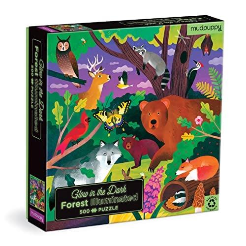 Glow in the Dark Forest Illuminated 500 Piece Puzzle