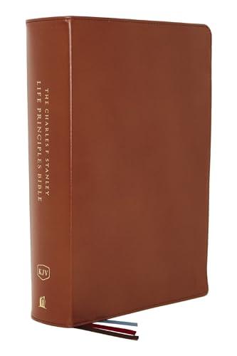 KJV, Charles F. Stanley Life Principles Bible (#8466BR - Brown Genuine Leather, 2nd Edition)