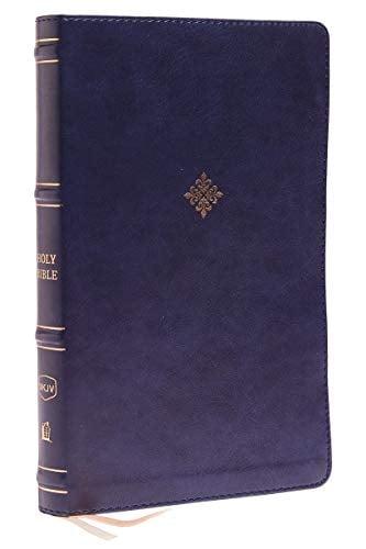 NKJV, Comfort Print, Thinline Bible (4013NA - Navy, Leathersoft)