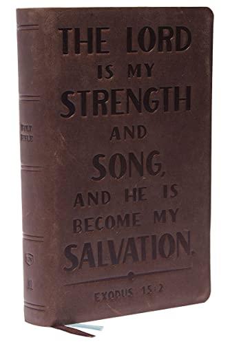 KJV, Personal Size Reference Bible (Verse Art Cover Collection, #7286BRN - Dark Brown Genuine Leather)