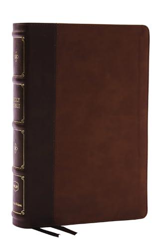 NKJV, Large Print Thinline Reference Bible (#8093BRN - Brown Leathersoft)