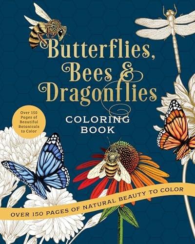 Butterflies, Bees & Dragonflies Coloring Book