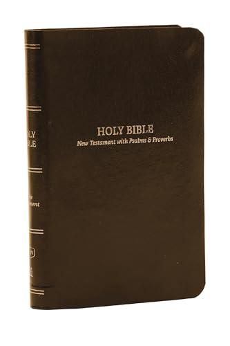 KJV, Pocket, New Testament Holy Bible: With Psalms & Proverbs (#6994BRN - Brown Leatherflex)
