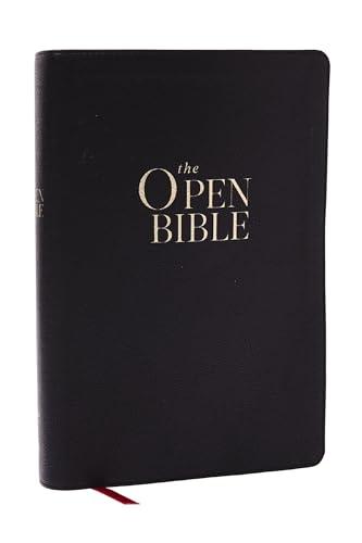 NKJV, The Open Bible (Style# - 6233BK, Black, Leathersoft, Thumb Index, 50th Anniversary Edition)