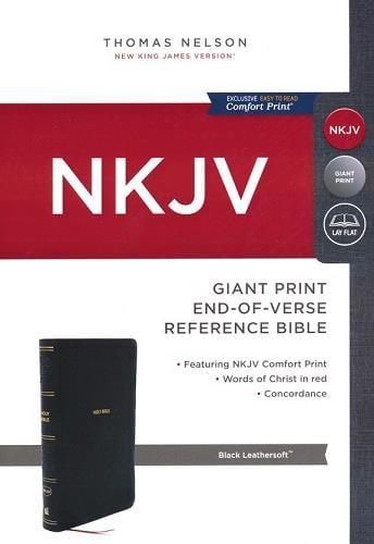 NKJV, Giant Print End-Of-Verse Reference Bible (7123BK - Black Leathersoft)