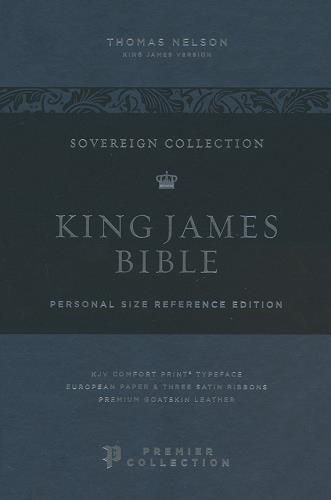KJV, Personal Size, Reference Bible (#9896BK - Black Premium Leather Goatskin, Sovereign Collection)