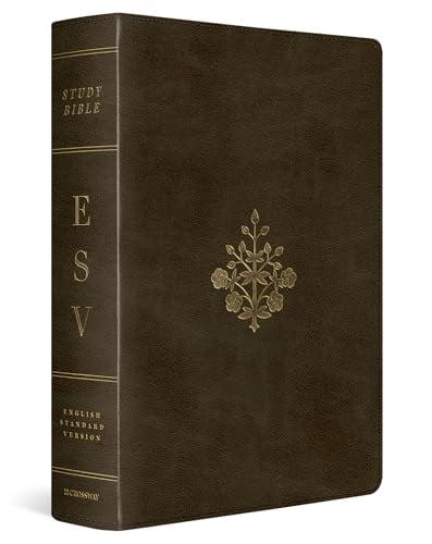 ESV, Large Print Study Bible (TruTone, Olive, Branch Design)