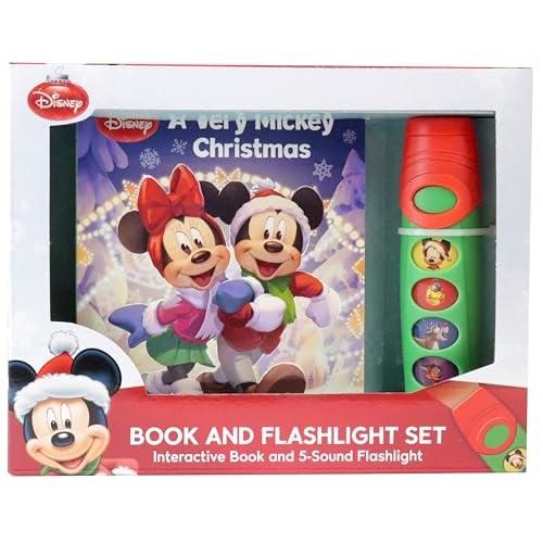 A Very Mickey Christmas Book and 5-Sound Flashlight Set (Disney Mickey & Friends)