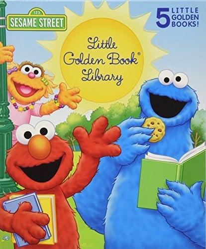 Sesame Street Little Golden Book Library (Elmo/Elmo Loves You/The Monsters on the Train/Time for Bed Elmo!/Elmo's Tricky Tongue Twisters)