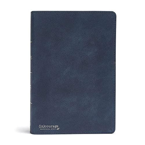 CSB (in)courage Devotional Bible (Navy Genuine Leather)