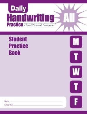 Daily Handwriting Practice Traditional Cursive Individual Student Practice Book (All Grades)