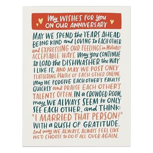 Wishes for You Anniversary Card