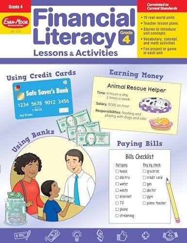 Financial Literacy Lessons & Activities Workbook (Grade 4)