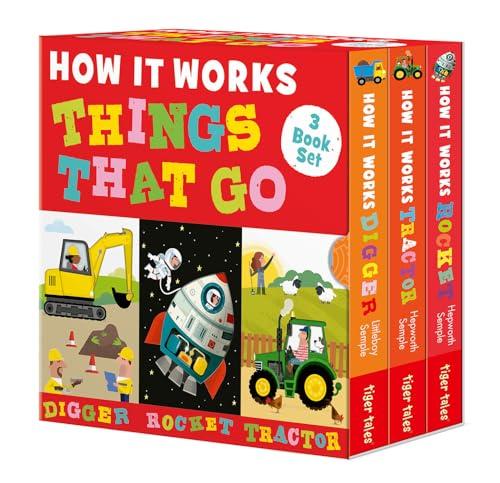 How It Works: Things That Go 3-Book Boxed Set (Digger/Rocket/Tractor)