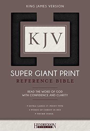 KJV, Super Giant Print, Reference Holy Bible (Thumb Indexed, Imitation Leather, Black)
