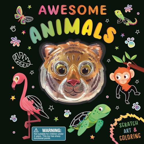 Awesome Animals: Scratch Art & Coloring
