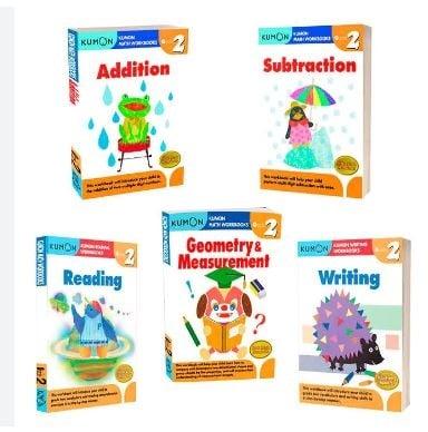 Grade 2 Boxed Set (Kumon, Addition/Subtraction/Geometry & Measurement/Reading/Writing)