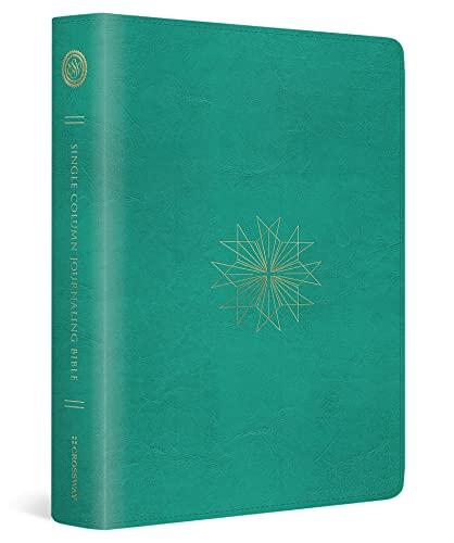 ESV, Single Column, Journaling Holy Bible (TruTone, Teal, Resplendent Cross Design)