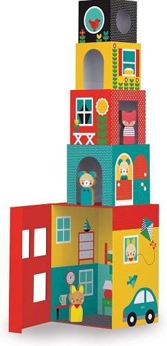 Peek-A-Boo House Stacking Block Play Set
