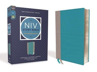 NIV, Comfort Print, Study Bible (Fully Revised, Teal/Gray, Leathersoft)