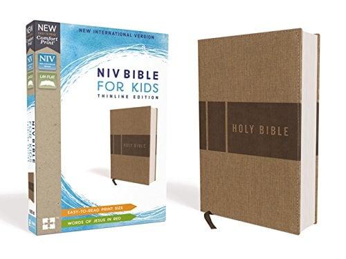 NIV Thinline Bible for KIds (Tan Leathersoft)