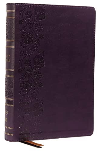 NKJV, Single-Column, Wide-Margin, Reference Bible (Thumb Indexed, #8043PURI - Purple Leathersoft)