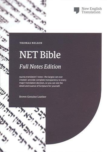 NET Bible, Full Notes Edition (6626BRN - Brown Genuine Leather)