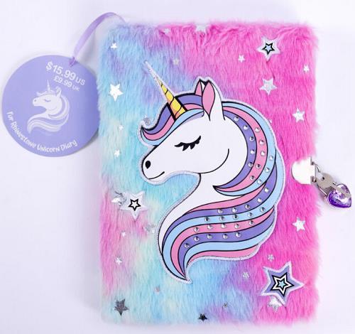 Fur Rhinestone Unicorn Diary