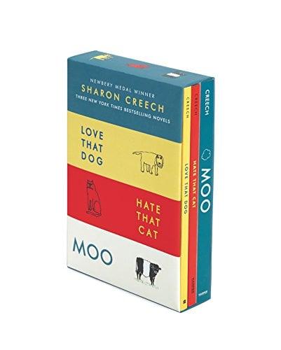 Sharon Creech 3-Book Box Set (Love That Dog/Hate That Cat/Moo)
