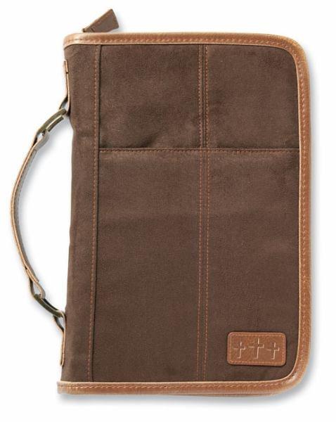 Aviator Brown Suede Extra Large Bible Cover